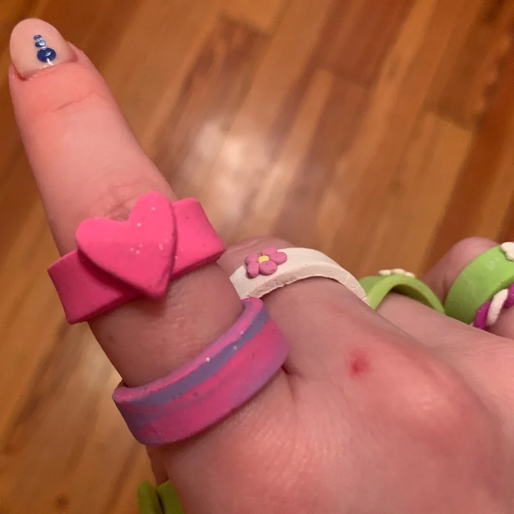 💗 CLAY RINGS 💗 handmade 😁 - Picture 7 of 8